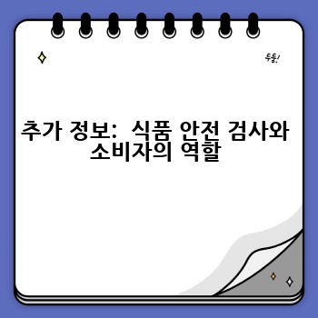 추가 정보:  식품 안전 검사와 소비자의 역할