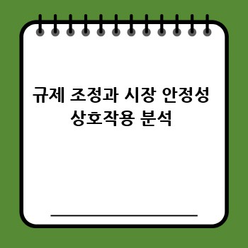 규제 조정과 시장 안정성 상호작용 분석