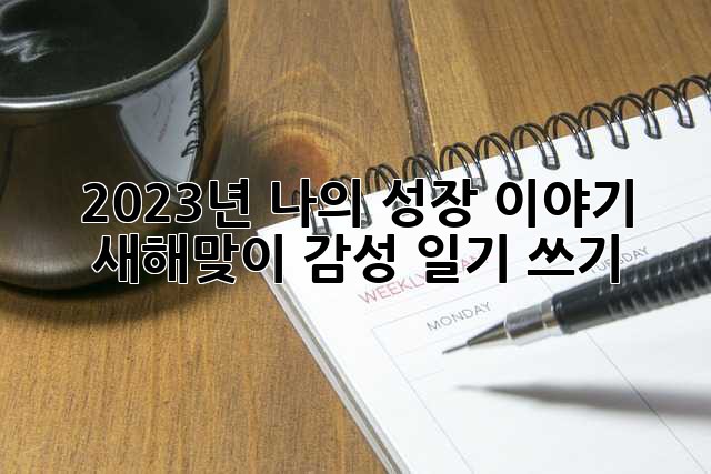 2023년, 나의 성장 이야기: 새해맞이 감성 일기 쓰기