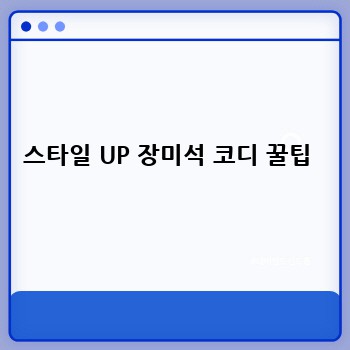 스타일 UP 장미석 코디 꿀팁 
