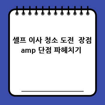  셀프 이사 청소 도전  장점 amp 단점 파헤치기