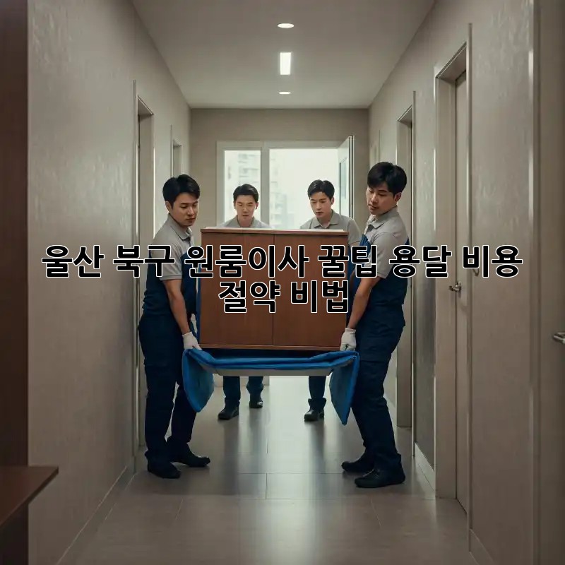 울산 북구 원룸이사 꿀팁🍯 용달 비용 절약 비법!